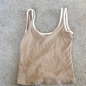 Aerie Beige Double Strap Tank Top